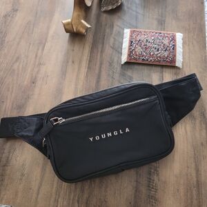 Youngla Unisex Black Waist Bag/Fanny Pack